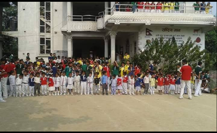 Students at Namuna English Awasiya Bidhyalaya